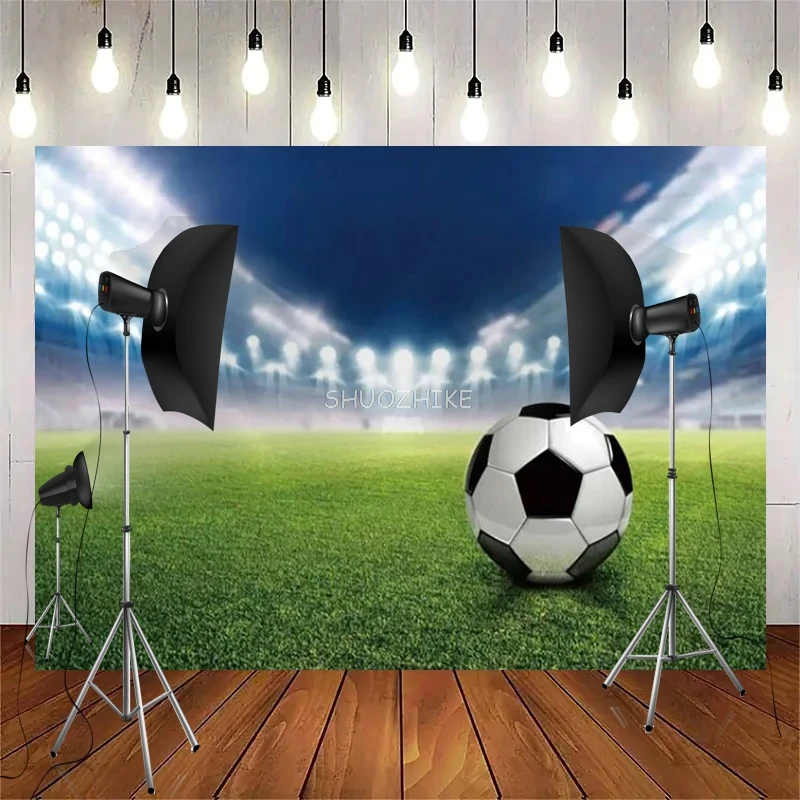 Top View Of Football Field With White Lines And Grass Photography Backdrop Soccer Playground Sport Background For Photo Studio