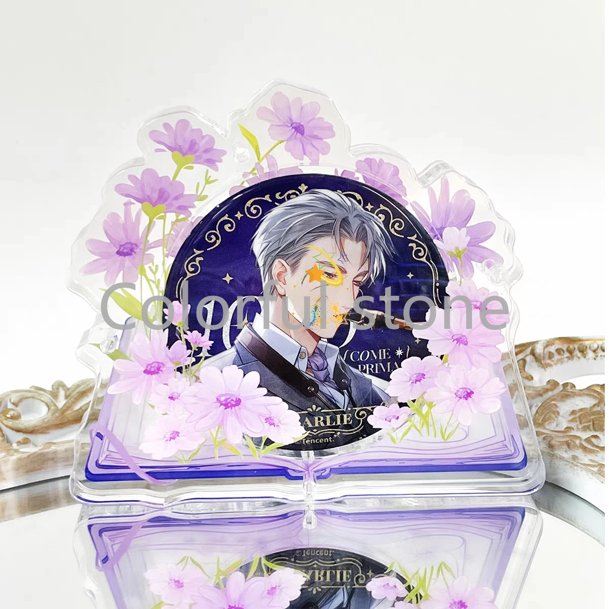 อะคริลิคอะนิเมะ Badge Display Rack ตกแต่งตู้โชว์สินค้าอิฐกล่องเก็บ 58 65 75 มม.ไม่มี Badge