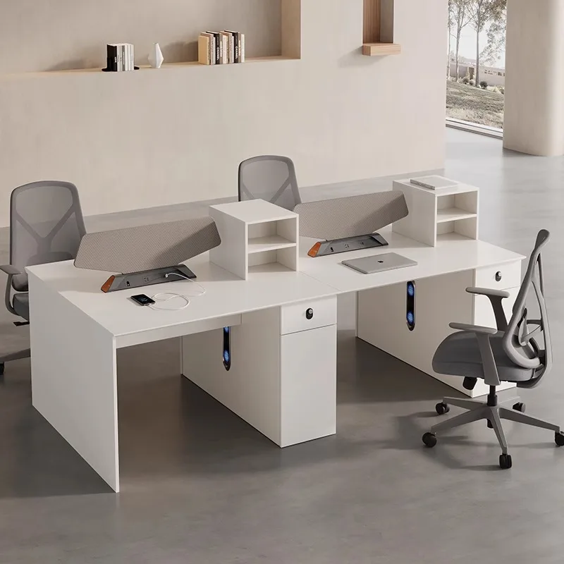 

Simple modern with cabinet station booth office 1.0/1 meters staff staff office desk and chair combination 6/8 people