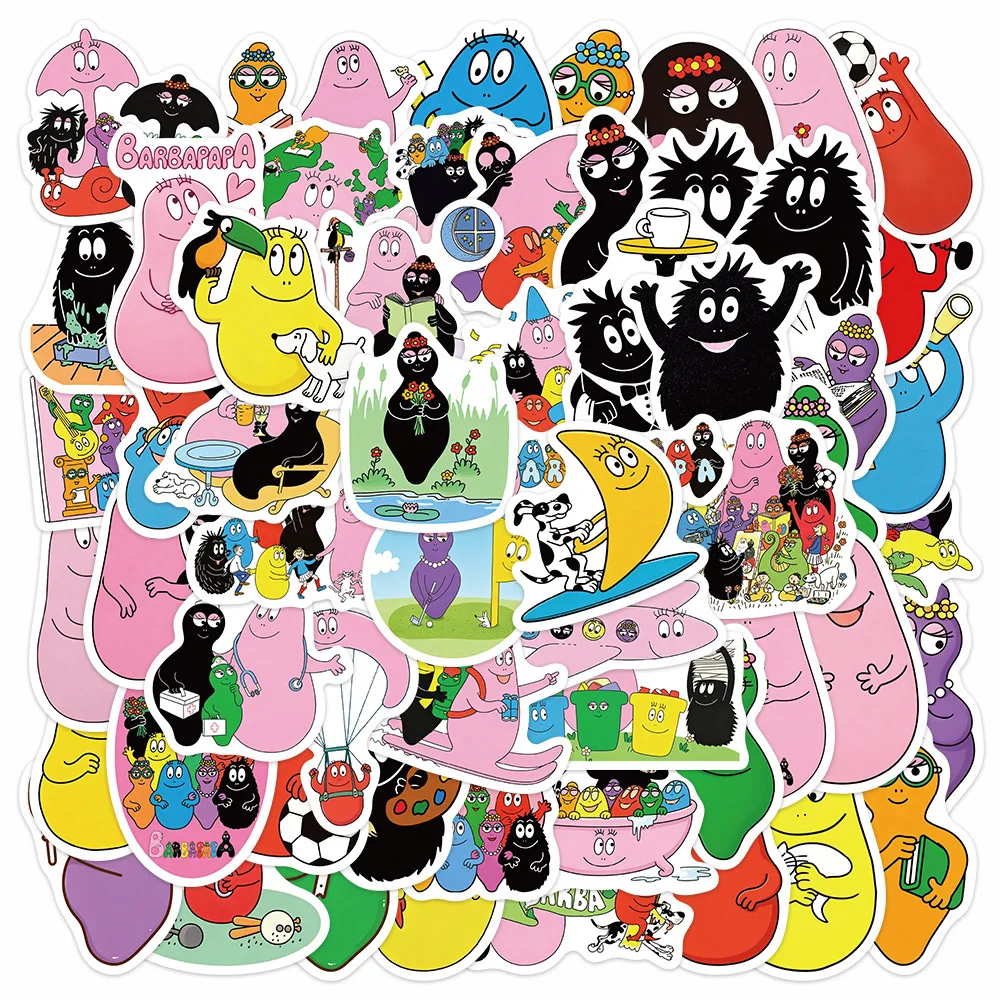 60Pcs Classic Anime Cartoon Stickers for Phone Tablet Water Bottle Notebook Skateboard Helmet Reward Journal DIY Decor Decals