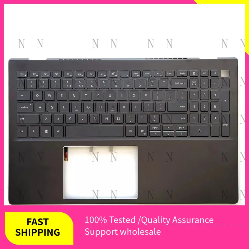 

YJJ для Dell Vostro 5501 5502, верхняя часть упора для рук с подсветкой клавиатуры США W7PK2 0W7PK2