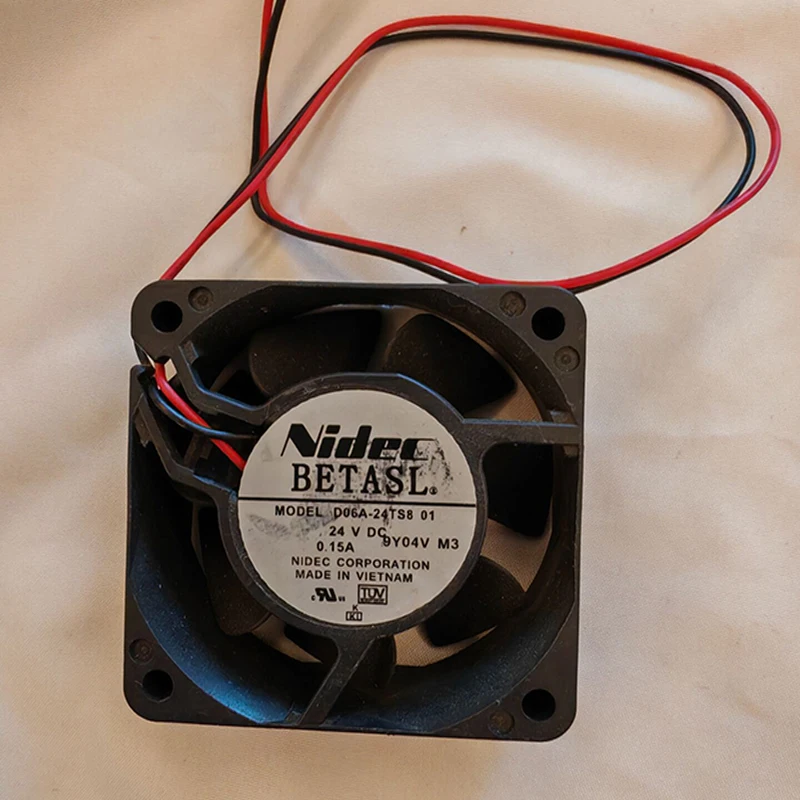 6025 D06A-24TS8 01 24V 0,15A 60*60*25MM inversor de 2 fios Ventilador de resfriamento silencioso