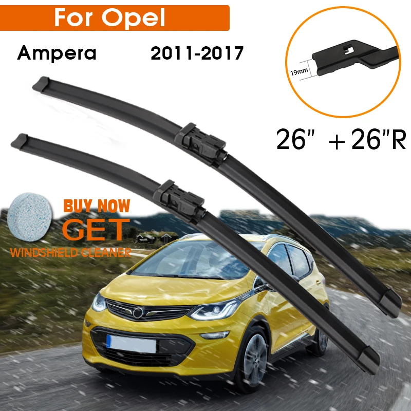 

Car Wiper Blade For Opel Ampera 2011-2017 Windshield Rubber Silicon Refill Front Window Wiper 26"+26"R LHD RHD Auto Accessorie