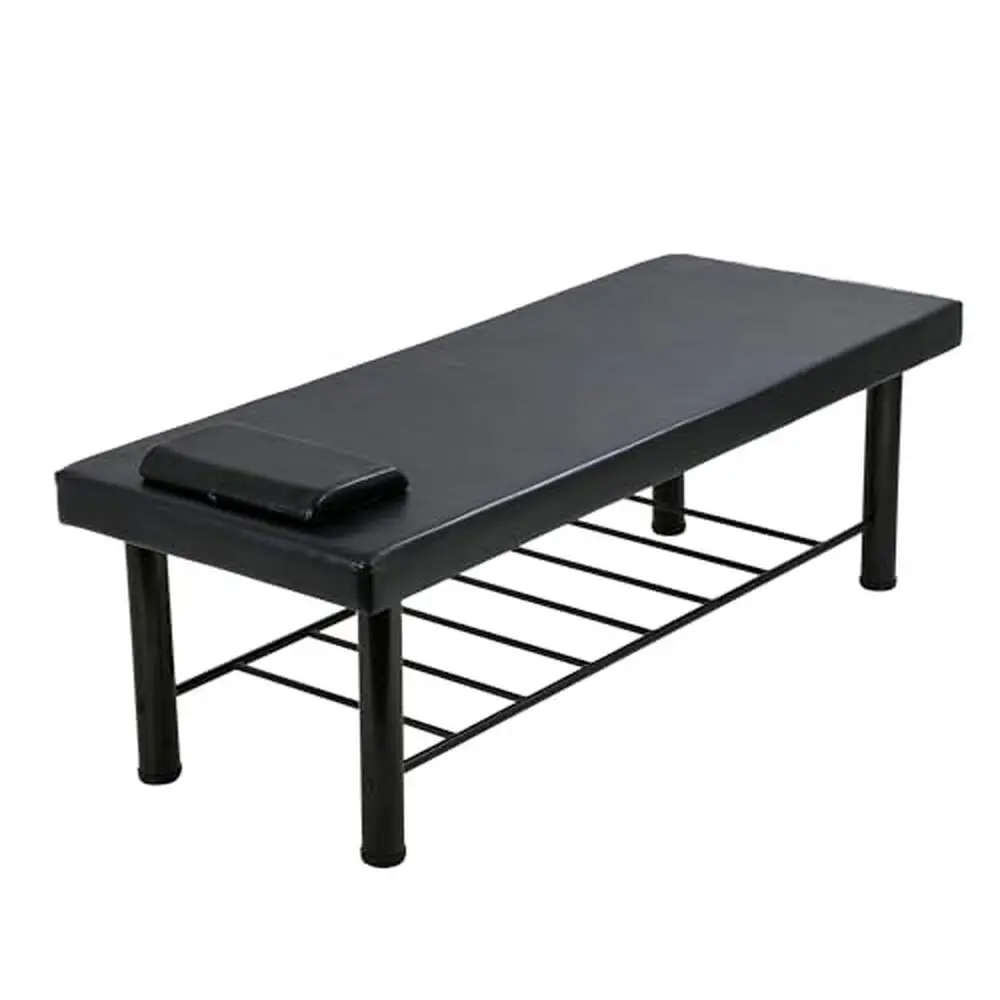 

Hydrolysis-Resistant Spa Bed with 4-Inch Thick High Rebound Sponge Removable Headrest Shelving Frame Stable Load-Bearing System