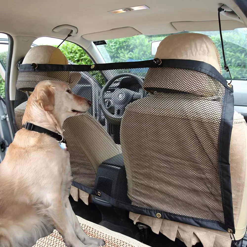 

Car Dog Net Barrier 115cm*62cm Adjustable Portable Mesh Obstacle Car Back Pet Fence Car Pet Isolation Protective Network