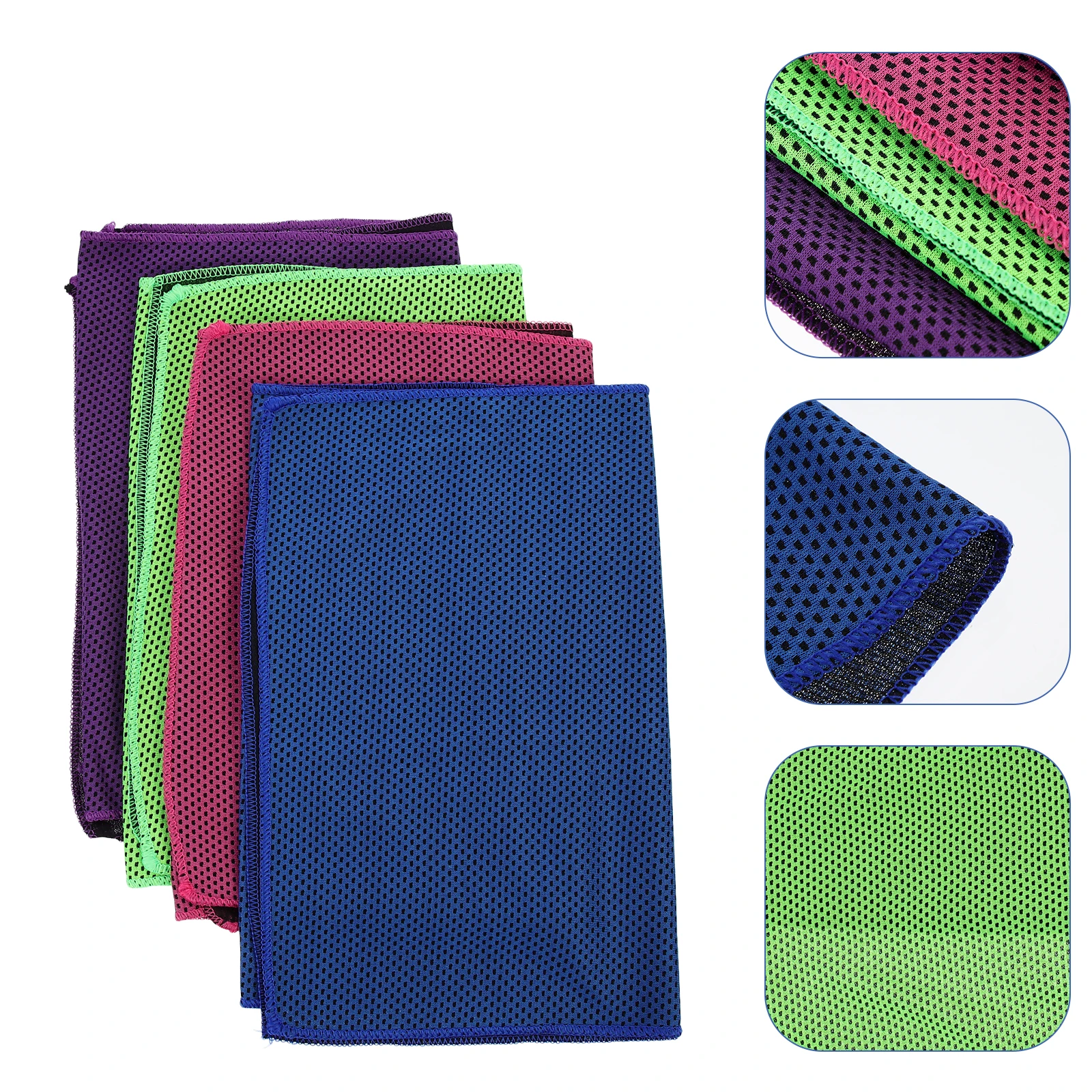 

4pcs Cooling For Sports Sweat Wipe Quick Dry Lightweight Outdoor Gym Travel Hiking Running Towels Ice Cool Exercise Towels For