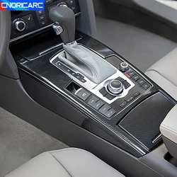 Car Styling Center Console Gearshift Panel Decoration Cover Trim For Audi A6 C6 2005-2011 LHD Stainless Steel Interior