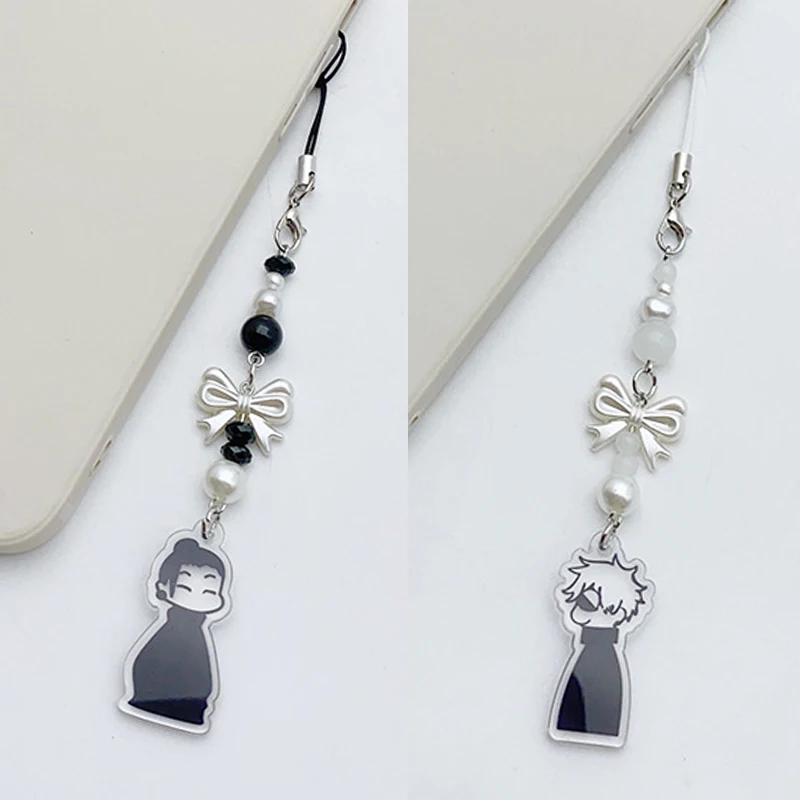 Anime Jujutsu Keychain Cosplay Geto Suguru Satoru Gojo Matching JJK Phone Charm Accessory Pendant Keyring Bag Decoration Jewelry image 3