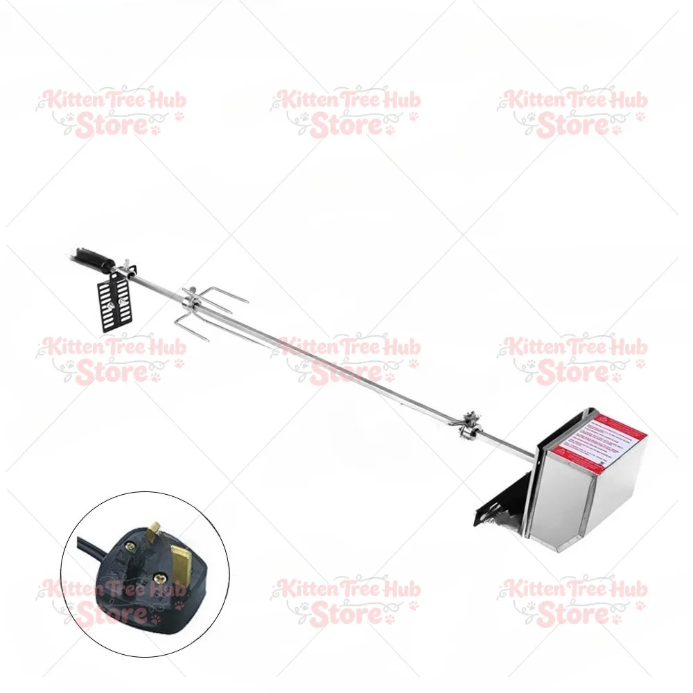 Rotisserie Grill Kit with 4W Electric Motor Automatic Rotating