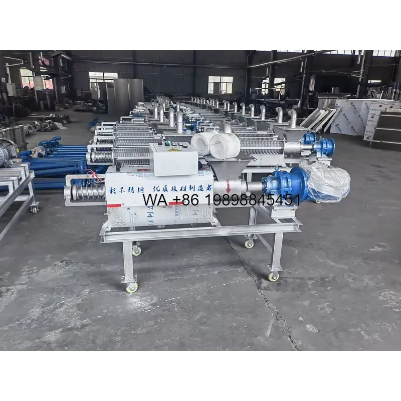 Wmwmnu Automatic Screw Press Manure Solid Liquid Separator 304 Stainless Steel Dewatering for Poultry Livestock Farm