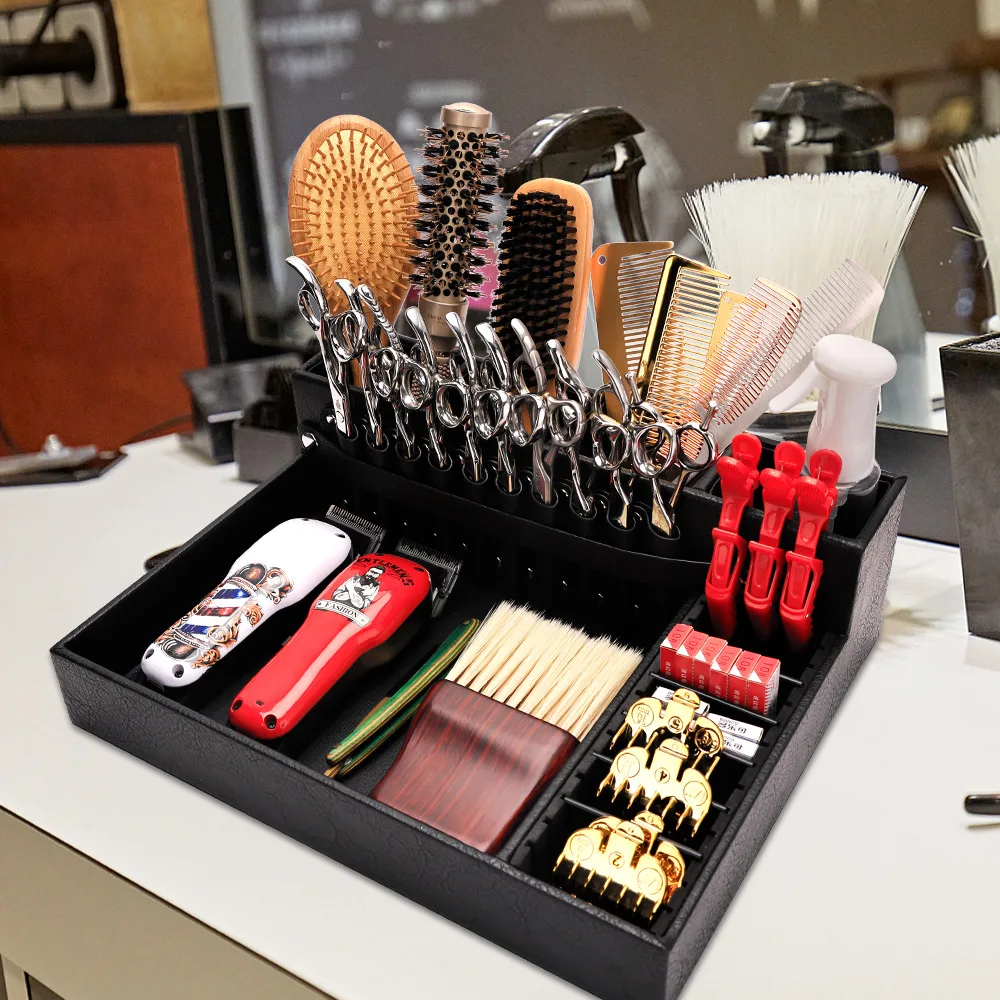 Barber Clipper Tray Haircut Tools Keeper Salon Clipper Organizer Hair Trimmer Holder Electric Hair Clipper Comb Tray Desktop