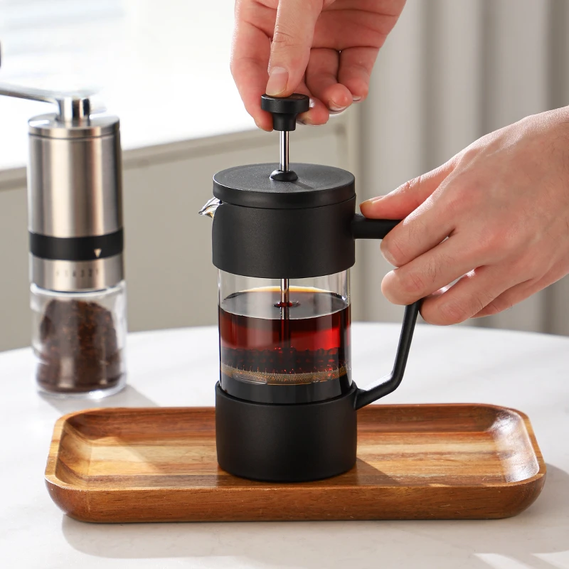 

Coffee French Press Pot Household Milk Beater Hair Beater Coffee Hand Press Pot Filter Set Milk Foamer