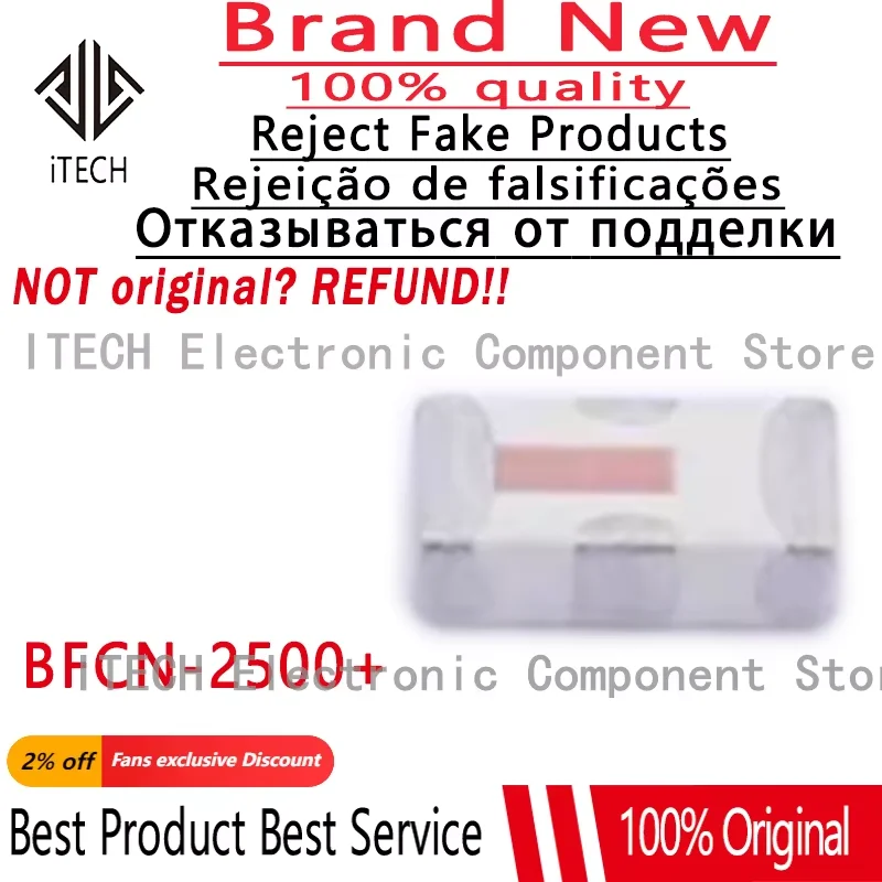 

5pcs/lot Original BFCN-2500+ LTCC Band Pass Filter, 2100 - 2900 MHz, 50ohm 100% New and Genuine