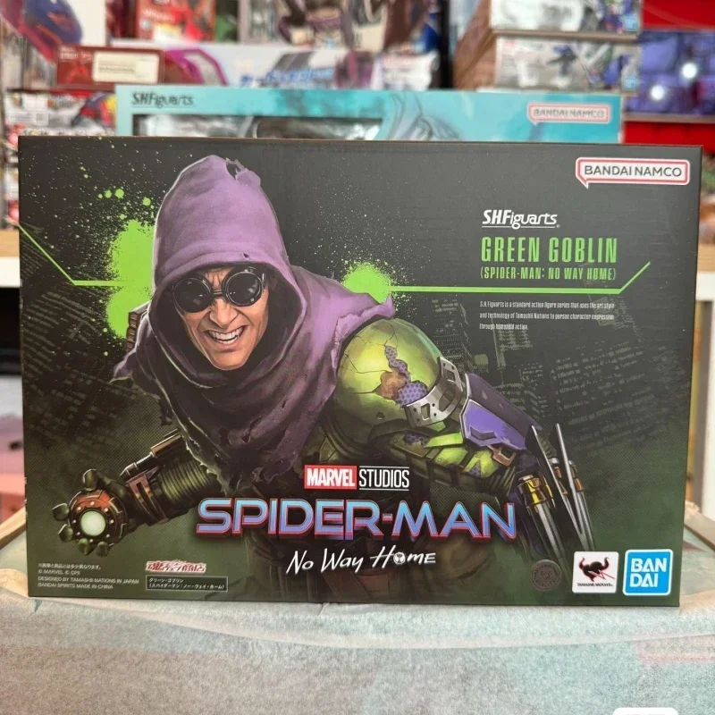 Genuine Shfiguarts Shf Green Goblin Spider Man Hot Toys Mms631 Action Figure Collectible Decoration Model Kid Toys Birthday Gift