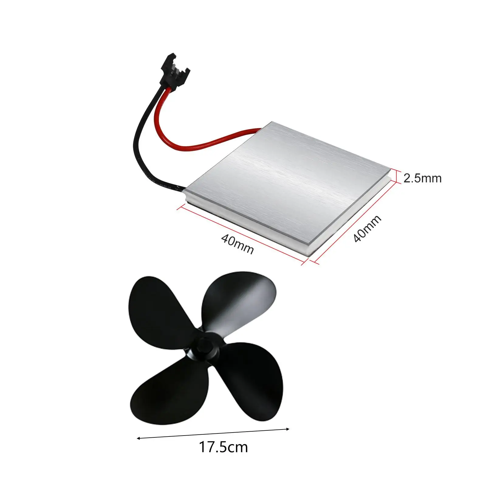 Fireplace Fan Motor Power Generator Sheet Replacement Kit for Stoves Burner Accessories Metal Heat Powered Home Fan