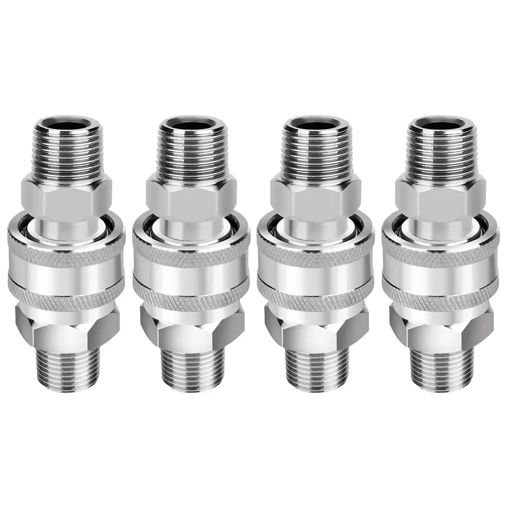 

Pressure Washer Stainless Steel 4pcs Advantageous Quick Connect Feature Compatibility Connector M22 14mm To 3/8\\\"