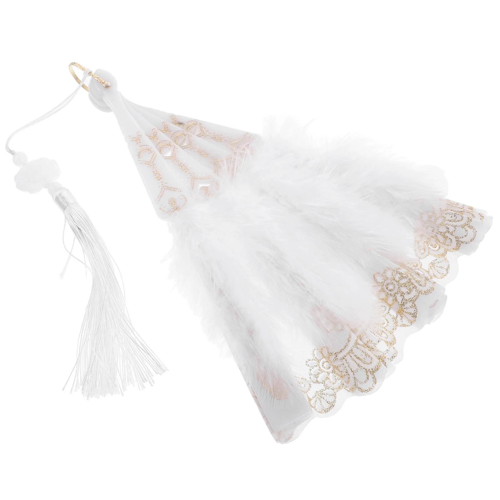 

Dancing Folding Fans Lightweight Portable Elegant Hand Embroidered Lace Plastic Decorative Fans White Handheld Wedding