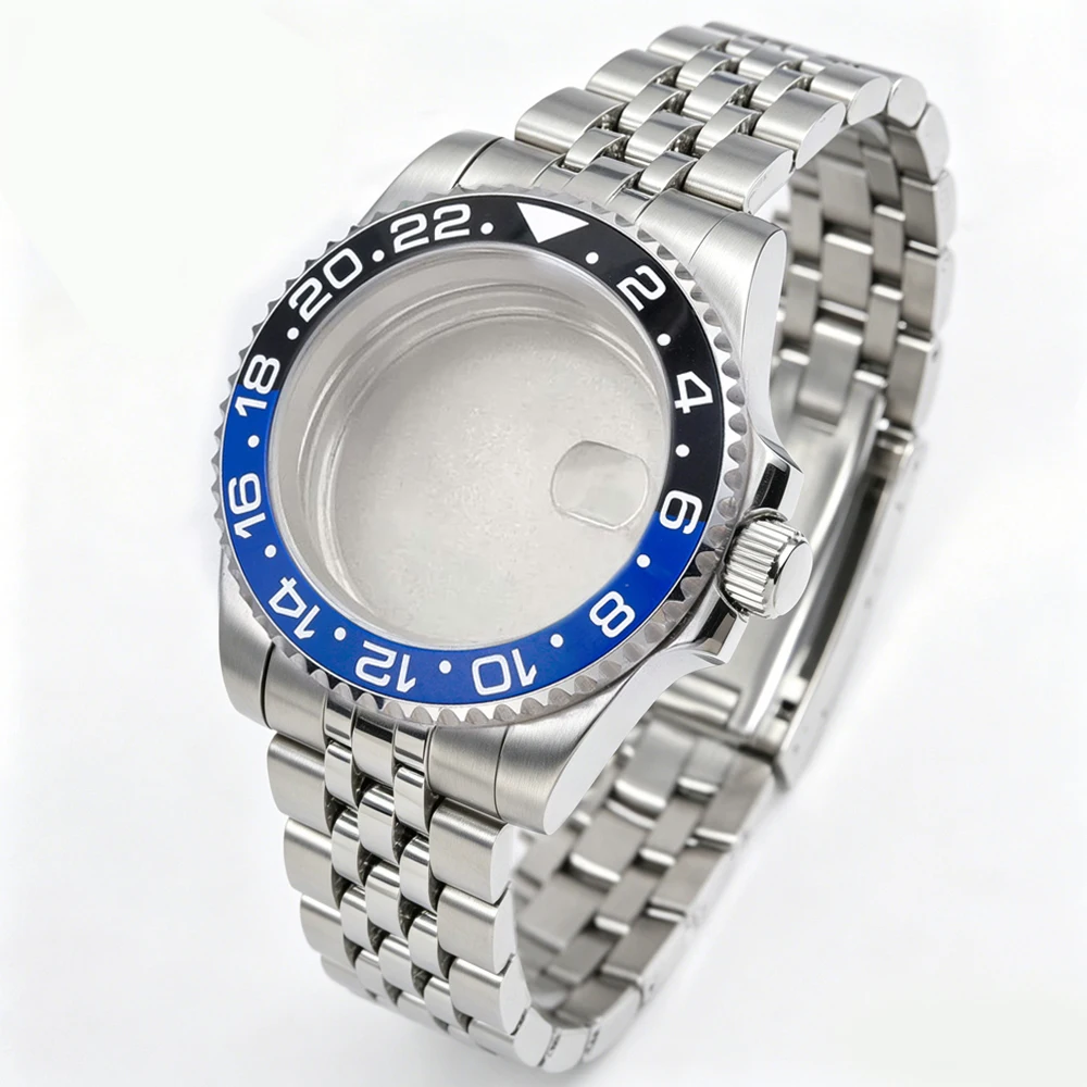 200M Tauchergehäuse 40mm Passend für NH35 NH36 NH34 GMT Uhrengehäuse Jubilee-Armband Saphirglas Schiebeverschluss – Detail 3