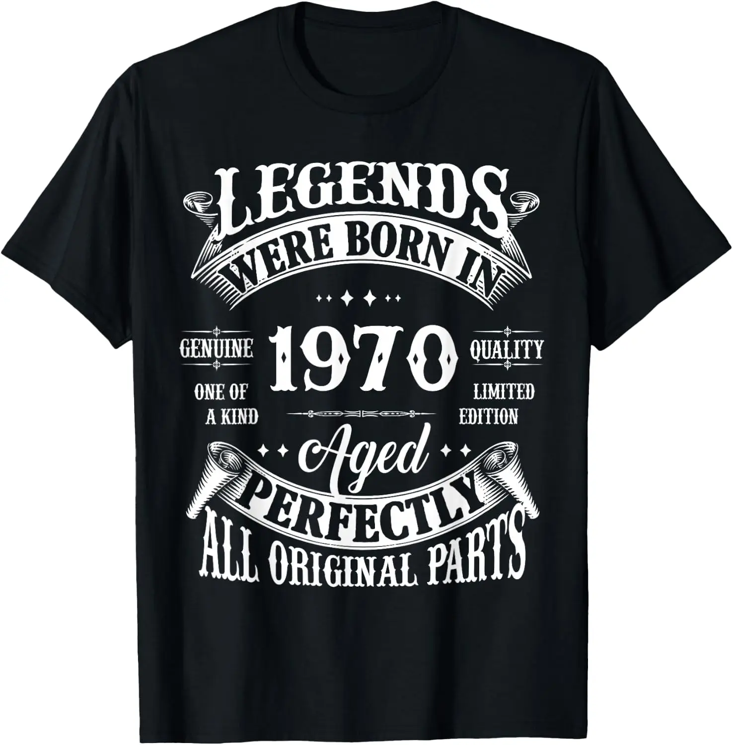 56Th Birthday Gift Vintage Legends Born In 1970 56 Years Old T-Shirt Unisex Y2K Aesthetic Graphic T‑Shirt Trendy Streetwear Crew Neck Short Sleeve Soft Cotton Tee Fashion Daily Tops Men Women