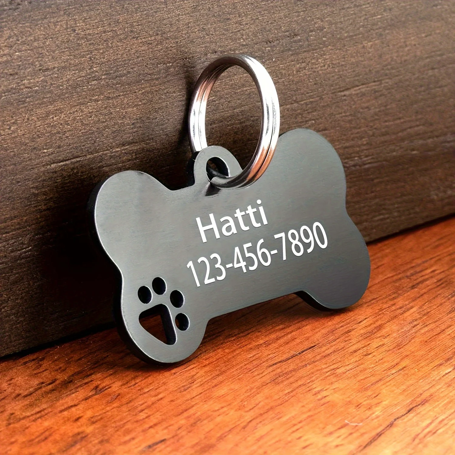 Personalized Engraved High-Quality Dog Tag Bone-Shaped Collar Pendant with Name Phone Number Custom Pet Identification Accessory