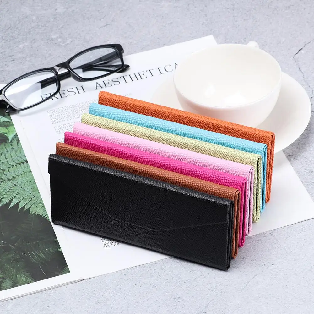 Ecofriendly Candy Color Folding Cross Pattern Eyeglasses Accessories Triangle Glasses Box Sun Glasses  Box Eyeglasses Case