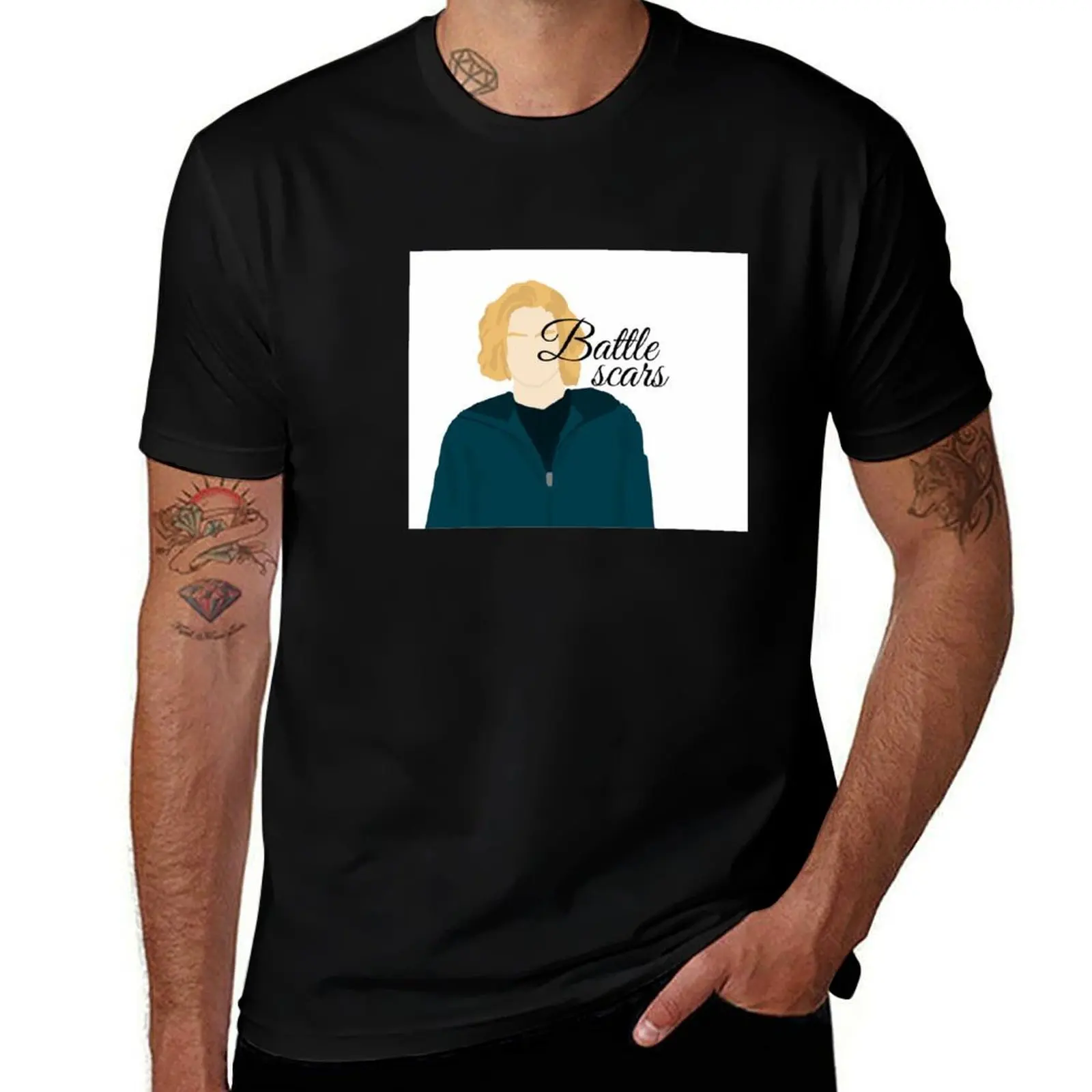 Jasper Cullen “battle scars” T-Shirt Outdoor Sports Short Sleeve Top T-Shirt
