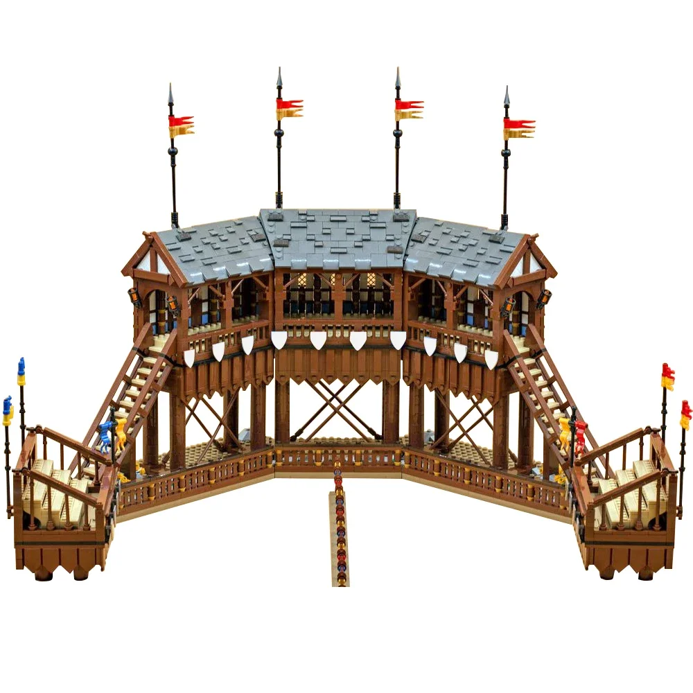 

MOC Medieval Tournament Grounds Building Blocks Set European Medieval The Castle Model Bricks Puzzle Toys Children Holiday Gifts