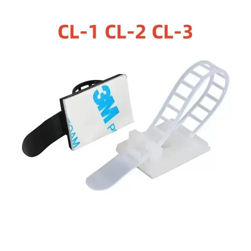 5pcs Tie Bases Mount Wire Adjustable Clips Self Adhesive Line Fixing Holder Cable Clamps Suction Positioning Sucker
