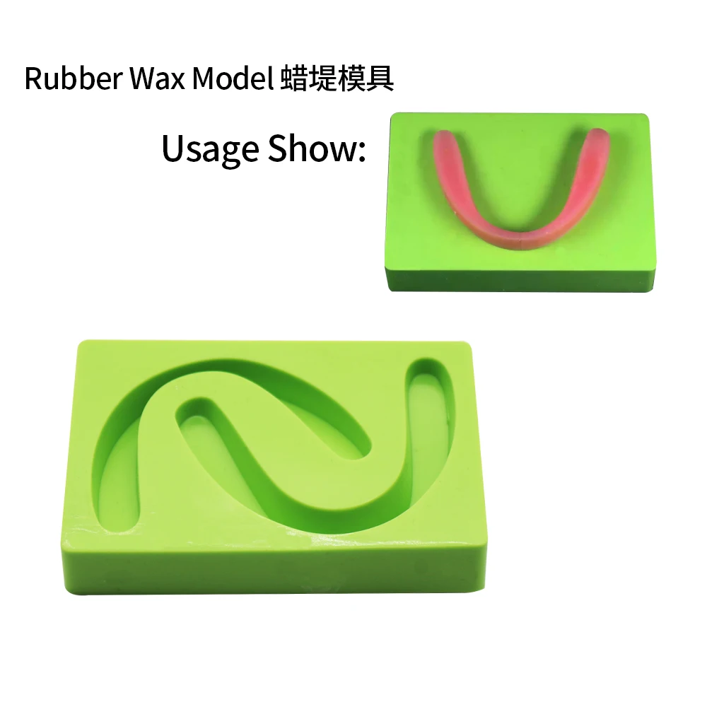 HBC Dental 1Pc Rubber Wax Occlusion Rim Model Denture Module of Complete Dental Model