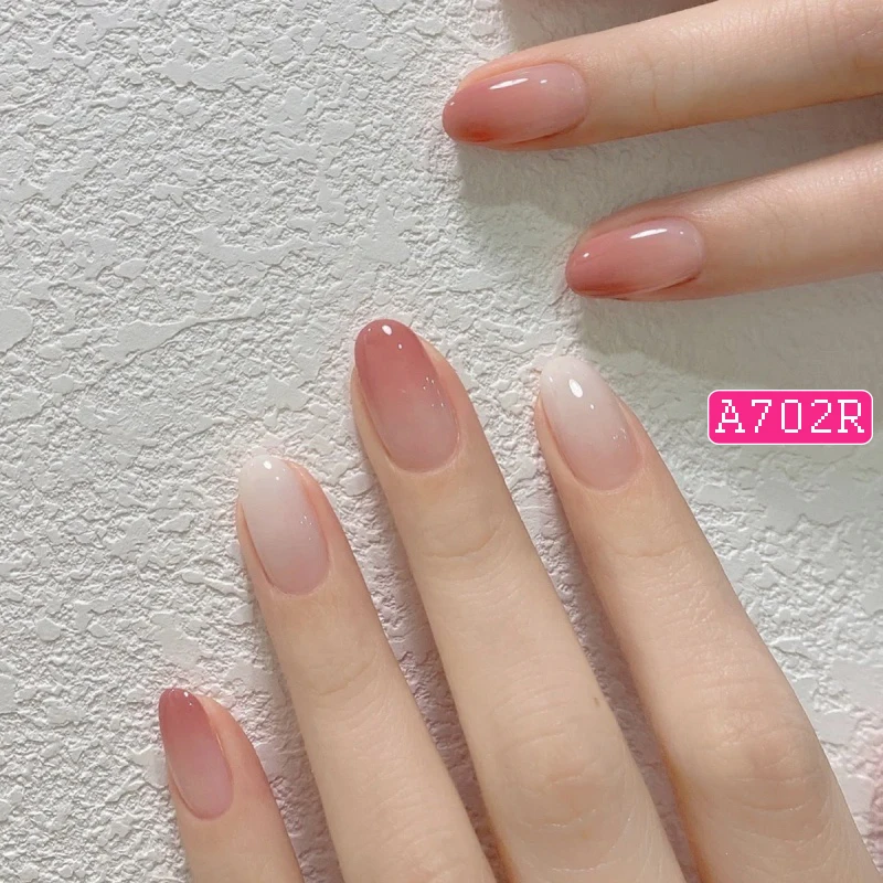 

Abestyou Short French Unghie Finte 24 Pcs Press on Nails Faux Ongles Soft Tips Set Nail Art and Stickers Unas Postizas Mujer