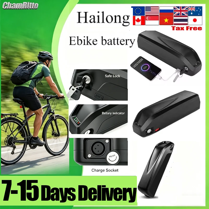 

For Hailong Battery 36V-48V-52V-60V-72V 20Ah 30Ah rechargeables for Bafang 2000W1000W 750W 500W 250W BBS02 BBS03 BBSHD