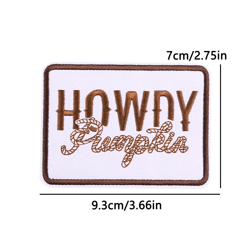 Pink Howdy Fusible Patch Western Cowboys/Cowboys Iro On Patches Embroidery Patches For Clothes Jacket/Jeans/Hat Lucky Decoration
