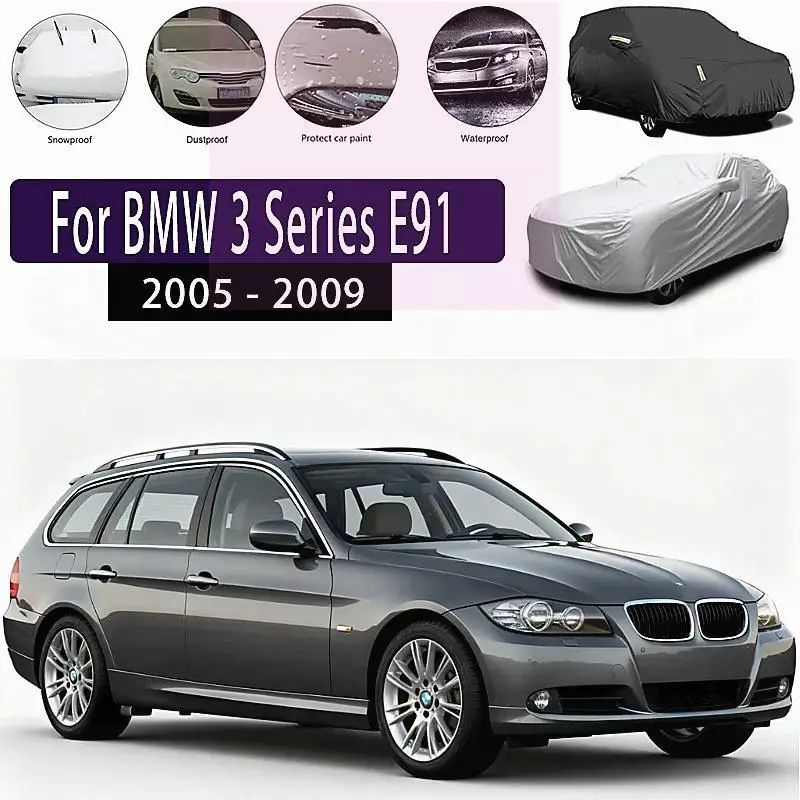 

For Outdoor Protection Waterproof Dustproof Full for BMW 3 Series E91 2005 2009 2006 2007 Car Covers