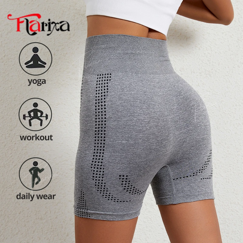 Flarixa Shapewear-Höschen mit hoher Taille für Damen, Yoga-Gym-Shorts, nahtloser Bauchkontroll-Po-Lifter, Body Shaper