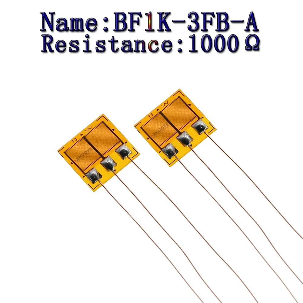 10pcs STRAIN GAUGES BF1K-3FB-A Weighing Sensor Foil Type Strain Gauge Half Bridge Type   High-precision 1000 Ohm  Resistance