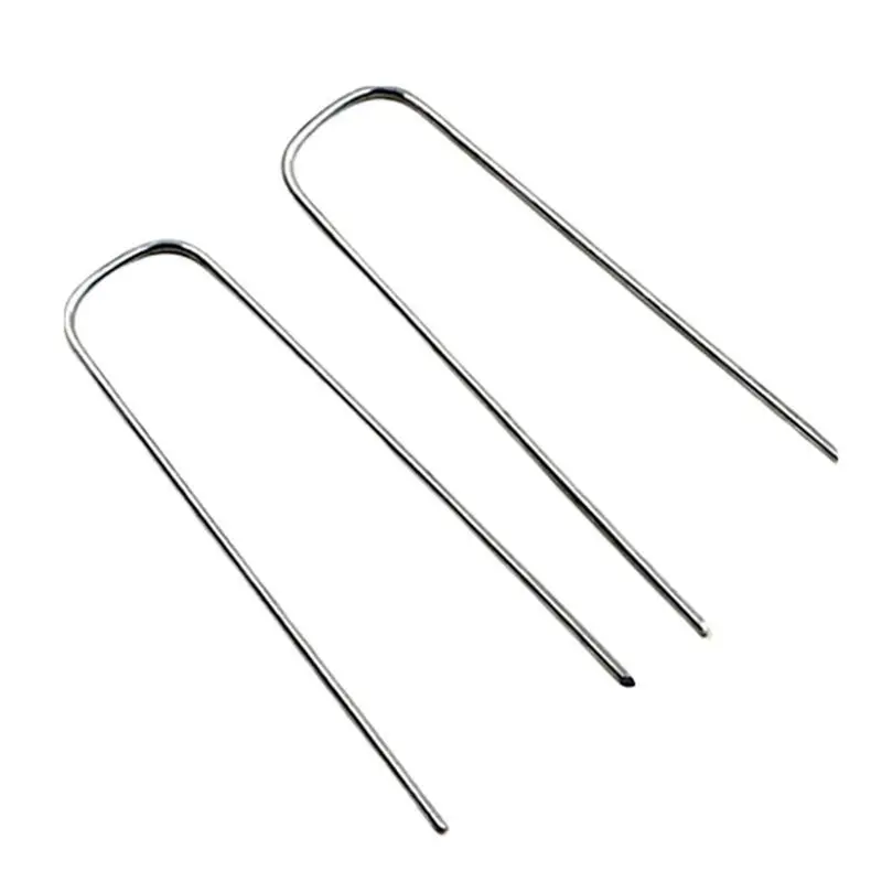 BHBL Garden Pegs Stakes Securing Lawn U Shaped Nail Pins SpaceFor Weed Control Membrane/Fabric/Artificial Grass