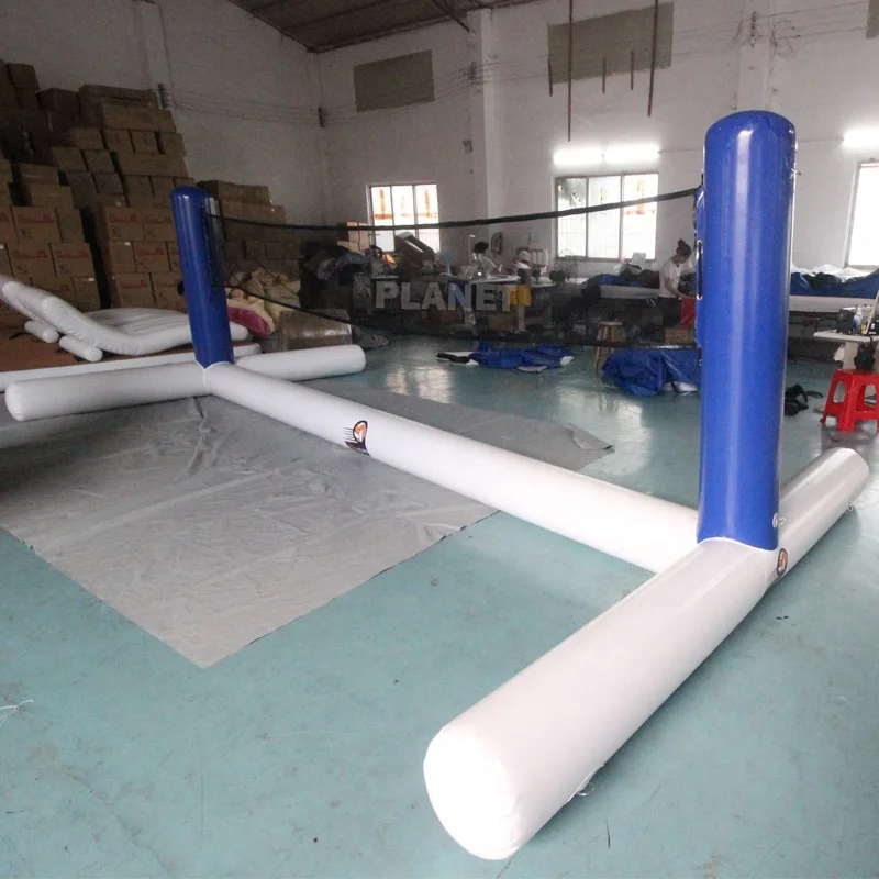 2026 Barato portátil verano Aqua juego de deporte acuático inflable agua flotante campo de voleibol inflable agua flotante voleibol