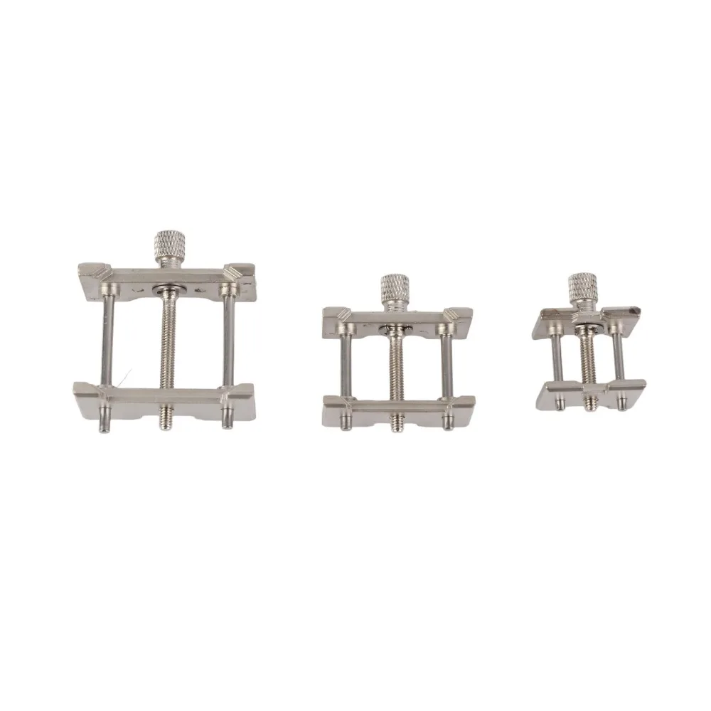 3pcs Metal Material Watch Movement Holder 3pcs Set Silver Watchmaker Accessory Wristwatch Case Holder Movement Disassemble