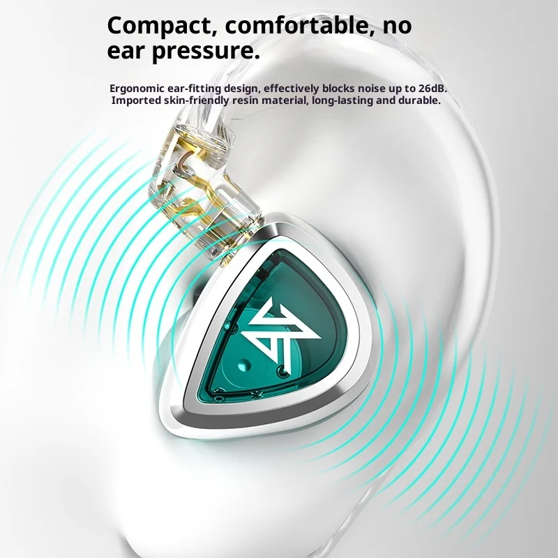 سماعات KZ EDA سماعات أذن باس/متوازنة/مرحلة الدقة داخل الأذن سماعات رأس رياضية مزودة بخاصية إلغاء الضوضاء سماعة HIFI