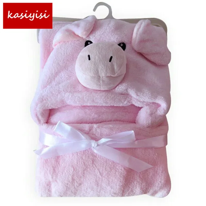 Hooded Animal Baby Blanket Newborn Baby Bath Towel baby Bathrobe Cloak Lovely Soft Sleeping