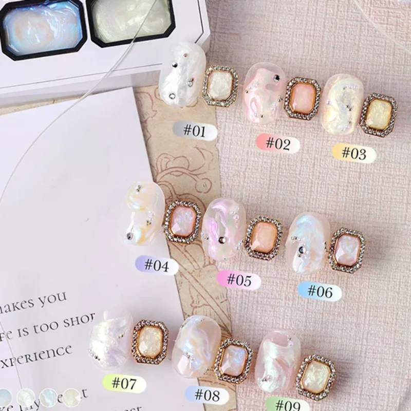 

9 Colors Painting Gel Drawing Gel Palette French Ombre Gel Nail Polish UV Gel Salon Holographic Manicure Female Nail Art Tool