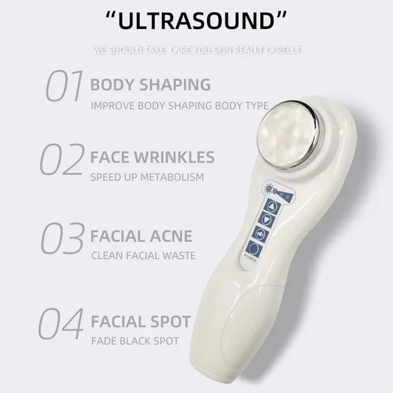 Portable Ultrasound Massager Pain Therapy Skin Care 1MHz Ultrasound Massager Galvanic Face Cleaning Facial Body Beauty Machine