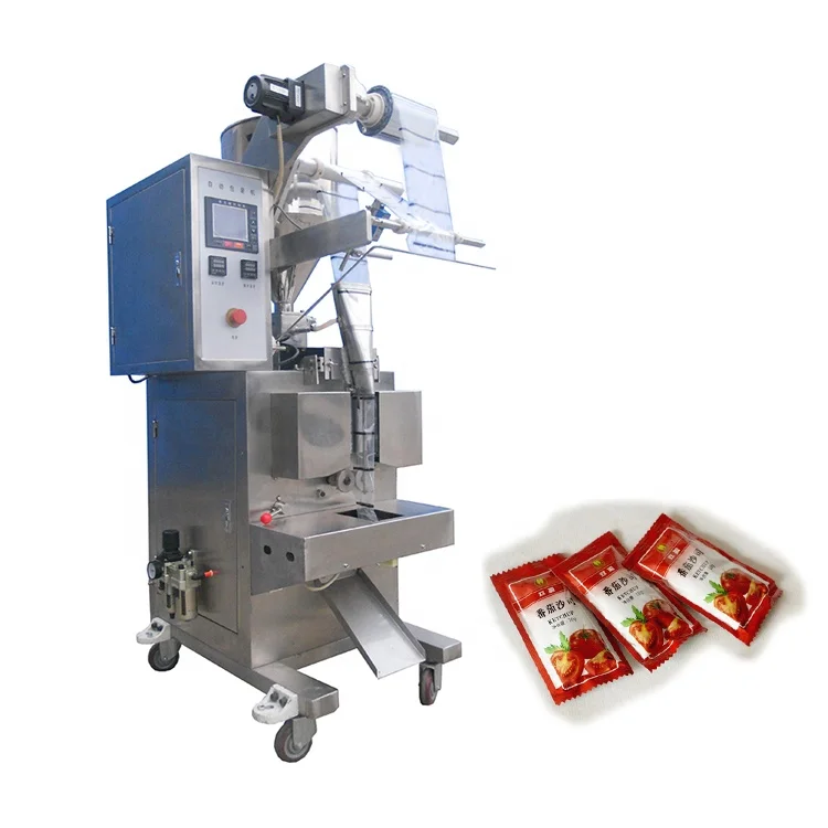 #&kCommercial Automatic Tahini Bamboo Butter Paste Sauce Sachet Filling Packing Machine*
