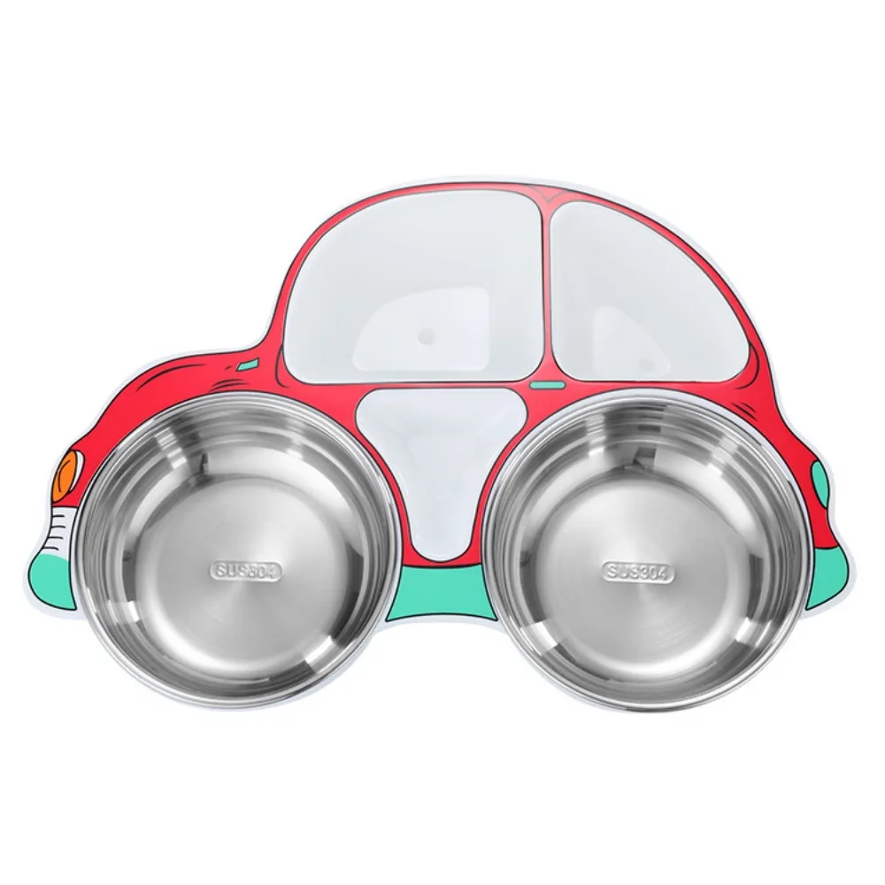 Airplane Car Shaped Dinner Plate Creative Cartoon Kid's Lunch Plate Drop Resistant Detachable Children's Tableware Household