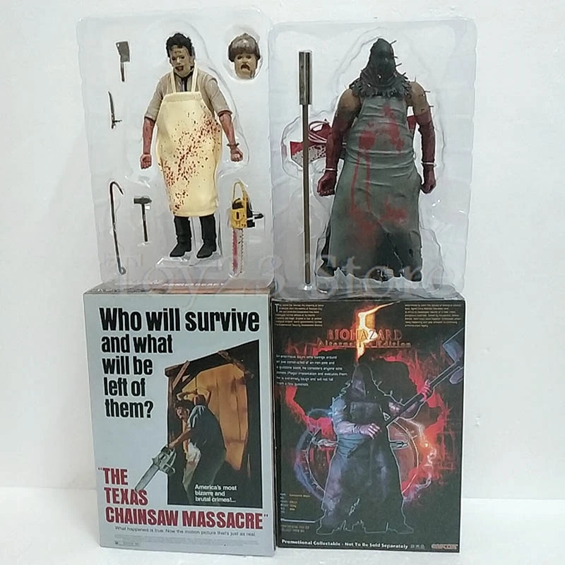 NECA Biohazard Executioner Majini Leatherface Ultimate Action Collection Model Horror Toy Doll Birthday Persent