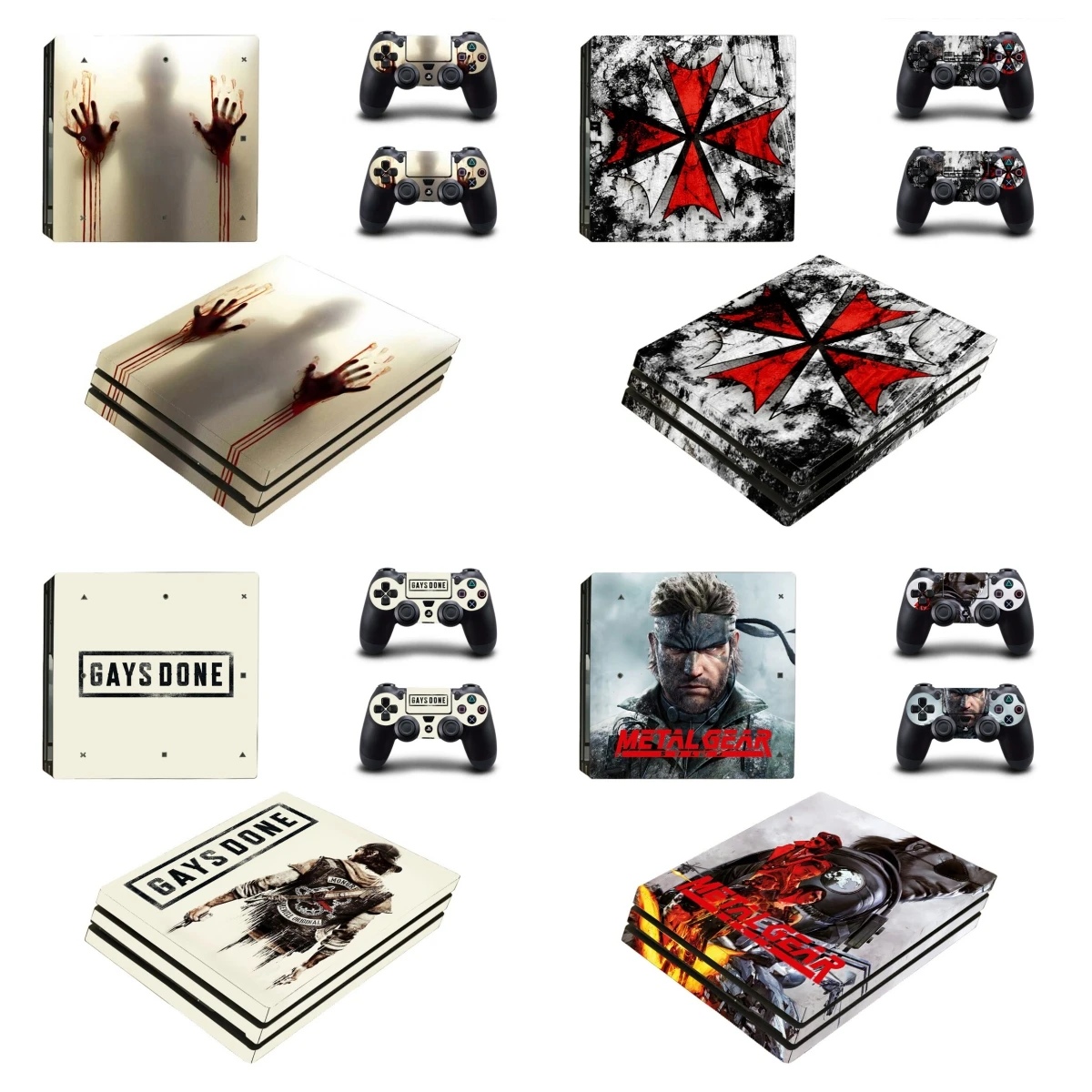 Vinilo Adhesivo Personalizado con Diseño a Medida para PS4 Pro, Funda Decorativa para Consola y Controles de PS4 Pro
