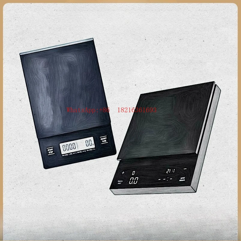 Hand brewed coffee electronic scale multi-function touch chronograph household