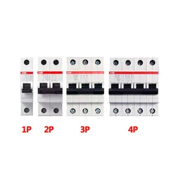 ABB Miniature Circuit Breaker S201-C25 lighting switch MCB1P2P3P4P1A2A3A4A6A10A16A20A25A32A40A50A63A80A100A