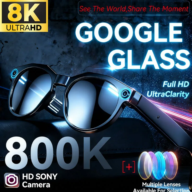 

8K HD AI умные очки для мужчин Chat GPT 800MP камера Bluetooth вызов AI перевод голосовой помощник управление солнцезащитные очки для женщин 2026