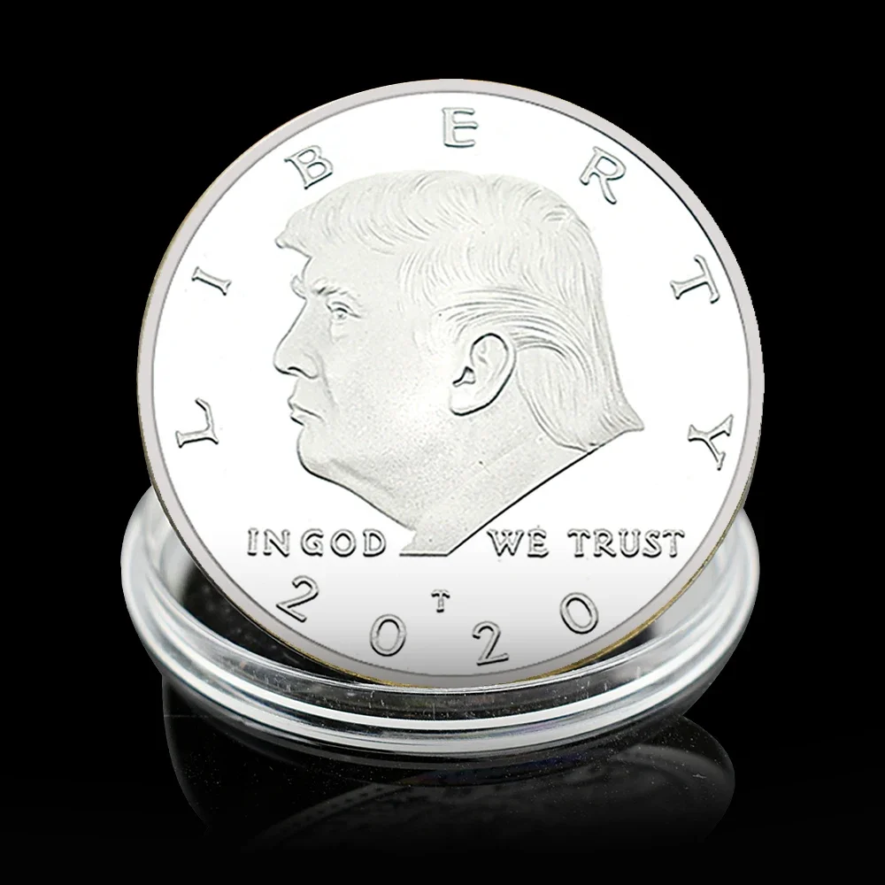 Silver Plated Donald Trump Commemorative Coin 47th US President Liberty in God We Trust  Collectibles Art Souvenir